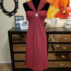 EUC London Times Gown with Brooch